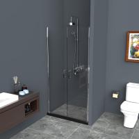 Душевая дверь BelBagno 1100x1950, рифленое стекло, хромированный профиль, UNO-B-2-110-P-Cr