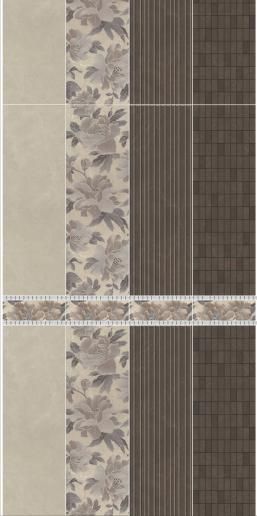 Плитка настенная Kerama Marazzi Низида 25х75 серый светлый структура 12095R