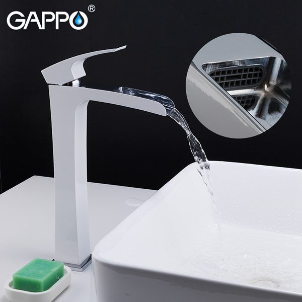 Смеситель для раковины GAPPO бел/хром (высокий), G1007-31