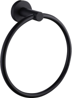 Держатель полотенца кольцо Rea MIST Black mat, черный матовый, REA-80028