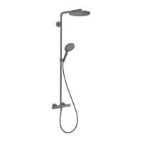 Душевая система Hansgrohe Raindance Select S Showerpipe 240 1jet PowderRain с термостатом, шлифованн