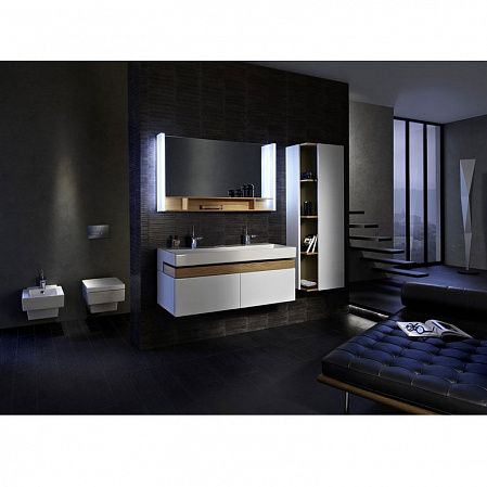Зеркало Jacob Delafon Terrace, 150см, с полочкой,  белый/дерево, EB1184-NF
