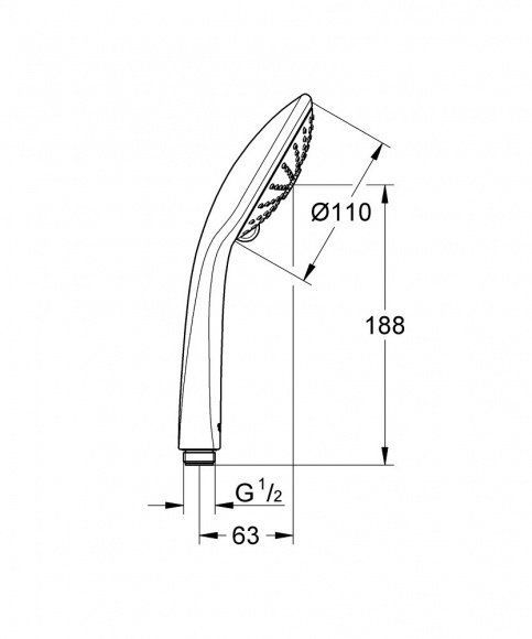 Ручной душ Grohe Euphoria, хром, 27221000