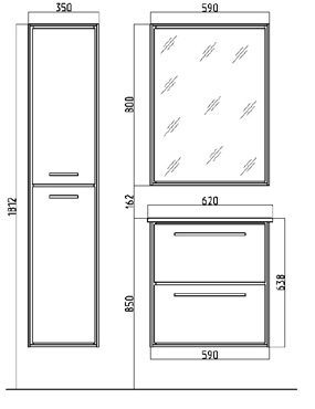 Зеркало Raval Frame 60 Дуб трюфель с подсветкой (сенсор), Fra.02.60/DT