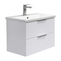 Тумба с раковиной Comforty Лима-70П2, с раковиной Como 70, белый матовый, 00-00019188