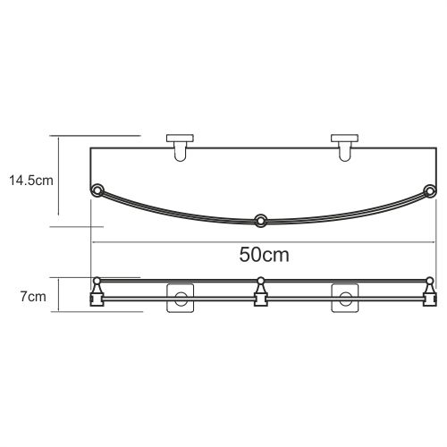 Полка WasserKRAFT Dill K-3900, K-3944