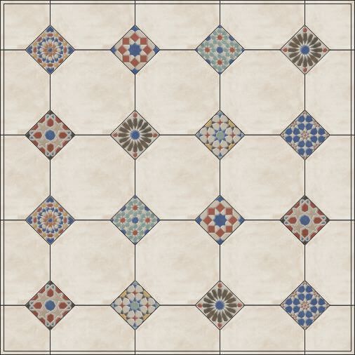 Плитка керамическая напольная Kerama Marazzi Паласио 24x24, VT\A50\SG2432