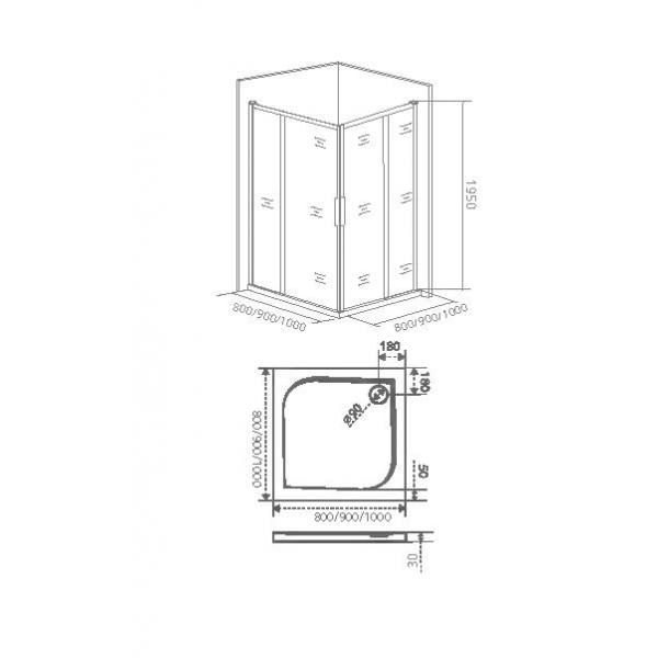Душевая кабина Bas IDEA CR-100-C-B