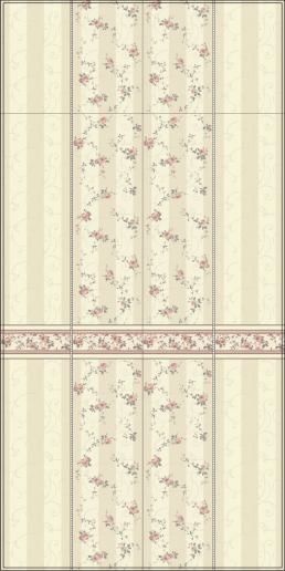 Бордюр Kerama Marazzi Дейра 25х8 Цветы 12068\9