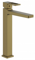 Смеситель для раковины Belz B11658-5 GOLD, (гайка), высокий, шлифованное золото