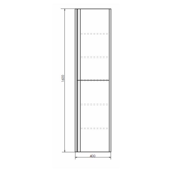 Шкаф-колонна Comforty "Эдинбург-40" бетон светлый
