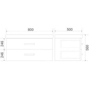 Тумба подвесная Mirsant Фуджи / Fuji 80 (Дип / Deep-80), УТ000046002