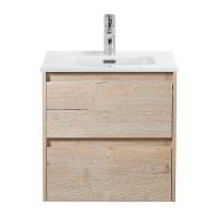 Тумба подвесная под раковину BelBagno KRAFT 50 Rovere Galifax Bianco, KRAFT-500-2C-SO-RGB