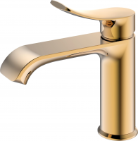 Смеситель для раковины Haiba HB10553-5 GOLD, (гайка), шлифованное золото