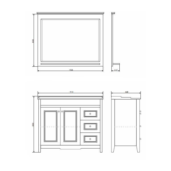 Тумба-умывальник Comforty "Тбилиси-90" белый глянец с раковиной Comforty XD-F90