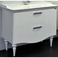 Тумба Comforty Монако 100-1, белый глянец, с раковиной Comforty 50110, 00-00004768