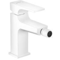 Смеситель для биде Hansgrohe Metropol с донным клапаном Push-Open, белый матовый, 32520700