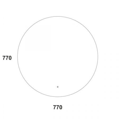 Зеркало Azario Плаза D770 - 2 сенсор выкл+подогрев new, пластик, LED-00002246