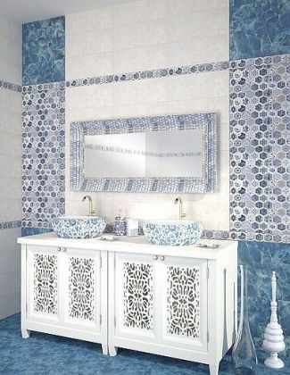 Бордюр Azori NAVARRA INDIGO ARABESCO 50,5*6,2, 584131001