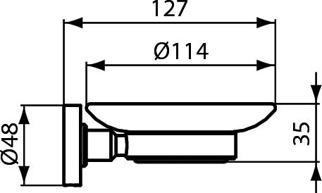 Мыльница Ideal Standard IOM, с держателем, матовое стекло, с крепежом, A9122XG