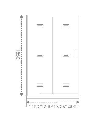 Душевые двери Bas NEO WTW-130-C-CH