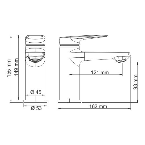 Смеситель для раковины WasserKRAFT Wiese, 8403