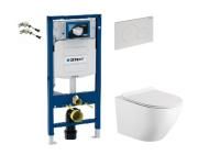 Комплект Geberit 4 в 1 : подвесной унитаз Azario Gloria с сиденьем soft-close, инсталяцией Geberit D