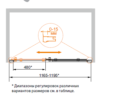 Душевая дверь Cezares PRATICO-BF-1-115-P-Cr
