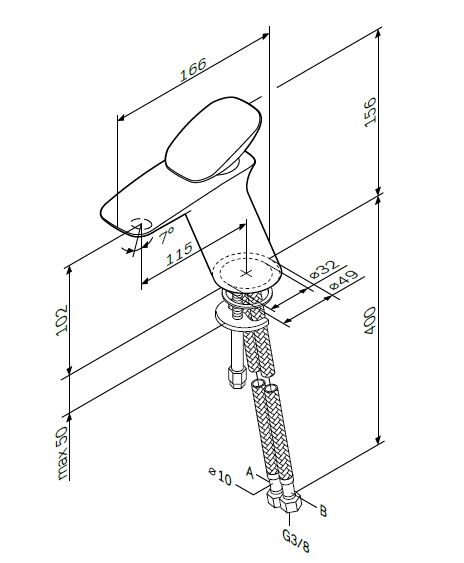 Смеситель для раковины AM.PM Spirit V2.0 хром, F70A02100
