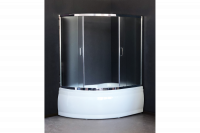 Шторка для ванны Royal Bath 150х100х150 см, хром/матовое  стекло, RB150ALP-C-CH