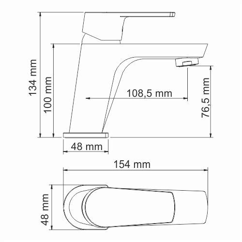Смеситель для раковины WasserKRAFT Dill 6100, 6103