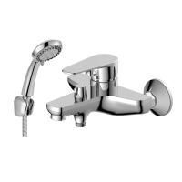 Смеситель для ванны Decoroom DR73 с коротким изливом, поворотный переключатель, хром, DR72036