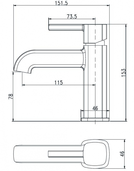 Смеситель для раковины Aquanet Minima AF130-10C