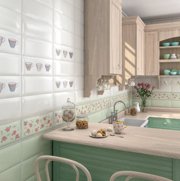 Плитка Kerama Marazzi Веджвуд 15х40 белый грань 15037