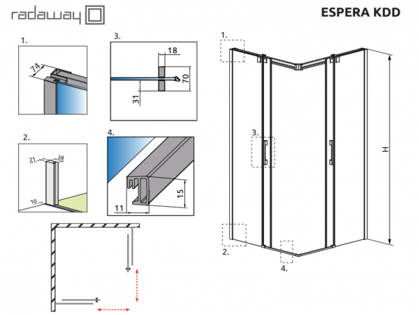 Душевая кабина Radaway Espera KDD