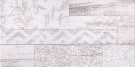 Керамическая плитка настенная Global Tile Сан-Ремо / San Remo Бел. 25x50  геометрия, GT13VG