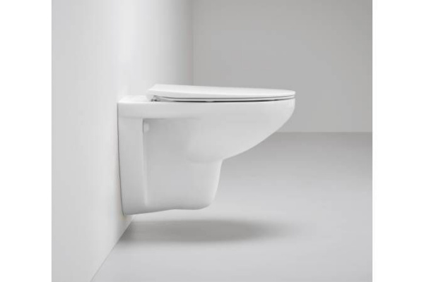 Сиденье с крышкой Grohe Bau Ceramic, дюропласт, Soft close, металлическое крепление, петли хром, аль