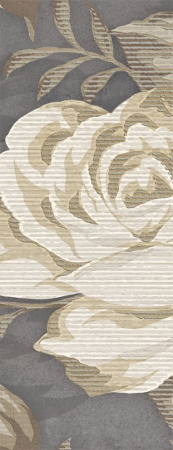 FIORI GRIGIO бордюр1 7,5х20 1501-0100