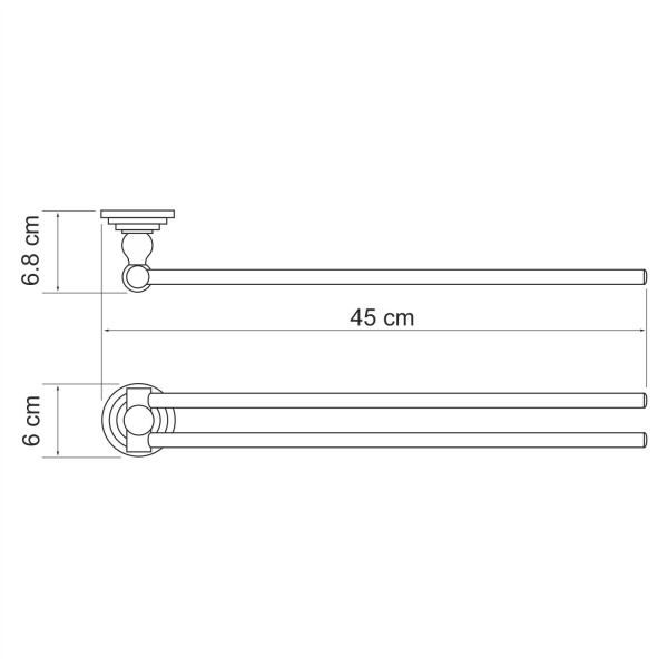 Держатель полотенец WasserKRAFT Ammer K-7000, K-7031