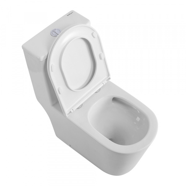 Унитаз-моноблок BelBagno, с сиденьем дюропласт soft close, белый, BB673CP-MN-TOR/SC
