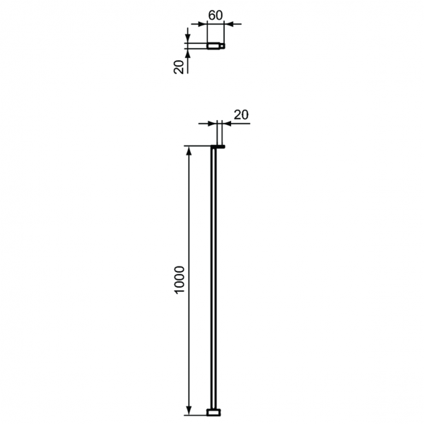 Угловой кронштейн Ideal Standard 1000 мм, T4890EO