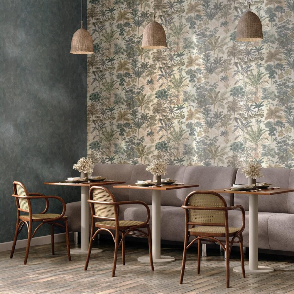 Обои виниловые Kerama Marazzi Оазис база, зелёный, KM6209