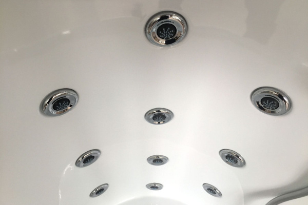 Гидромассажный бокс Royal Bath 170х100х225, прозрачное стекло, белый профиль, левая, RB 170ALP-T-L