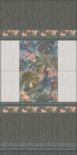 Плинтус Kerama Marazzi Пальмовый лес коричневый 25x15 FMB019