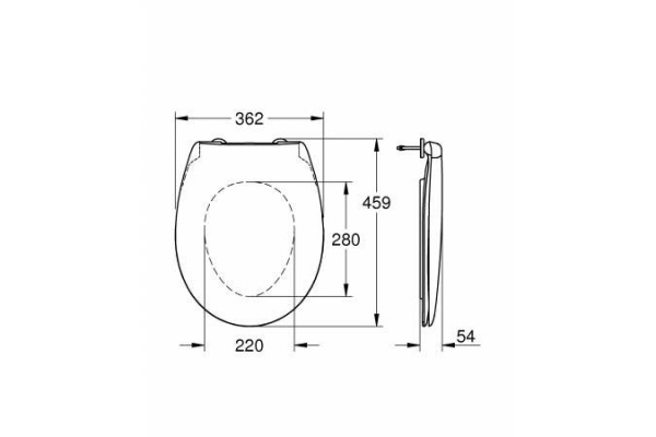 Сиденье для унитаза Grohe Bau Ceramic с функцией Quick Release, альпин/белый, 39492000