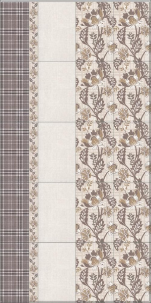 Плитка настенная Kerama Marazzi Трокадеро 25х40 клетка беж светлый 6351