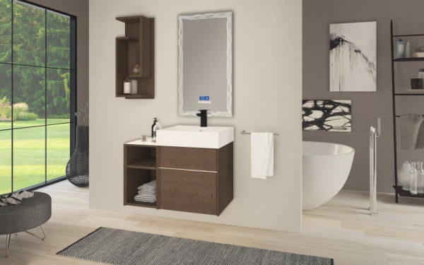 Полка Cezares SPACE подвесная, 30x20x75, 55048 Frassino scuro