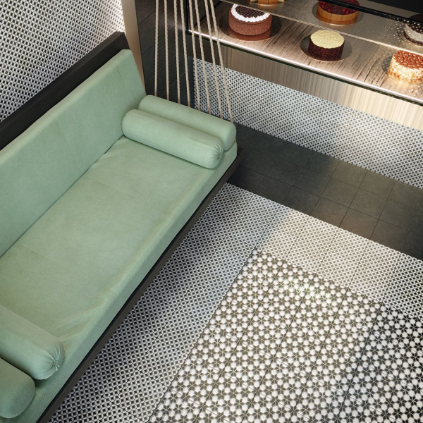 Декор Kerama Marazzi Фреджио 4 20х20 черно-белый, VT\A297\SG1544N