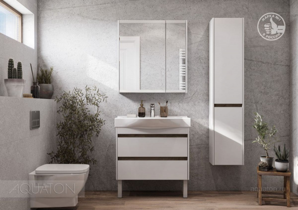 Шкаф-колонна Акватон Нортон левая, 1A249403NT01L