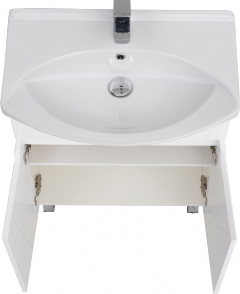 Тумба напольная Sanstar Bianco 65,б/ящ, белая, с раковиной Стиль 650, 237.1-1.5.1.К